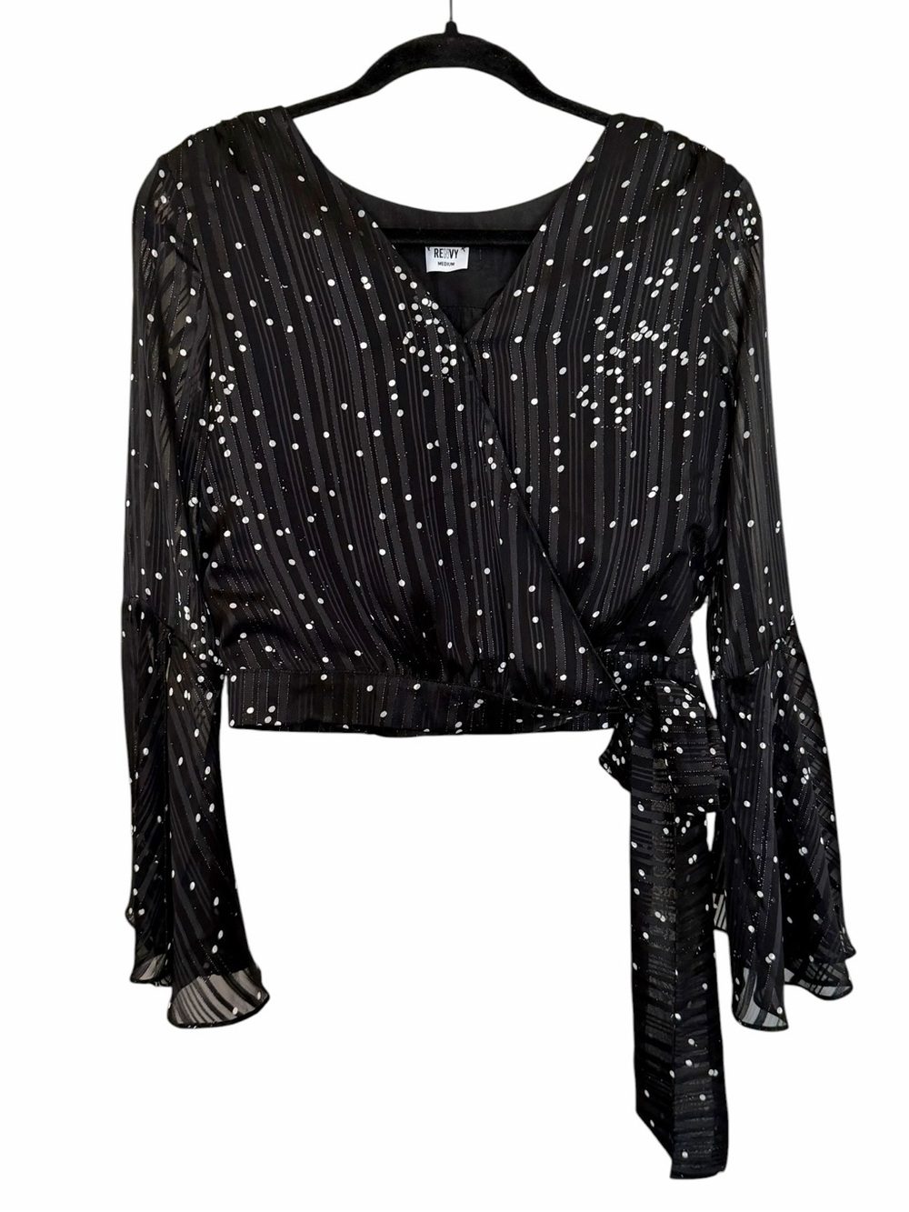 Renvy Cropped Wrap Top - Size Medium
